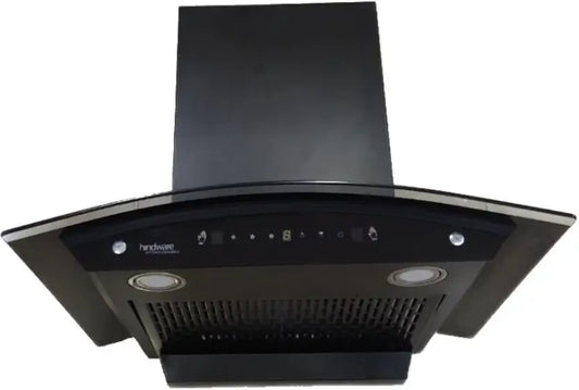 Hindware DIVINA 60CM 1200CMH WITH MOTION SENSOR ( LAUNCH YEAR 2022 ) Auto Clean Wall Mounted BLACK 1200 CMH Chimney