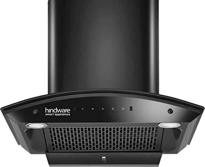 Hindware Celesia 60 cm Auto Clean Low Noise 1300m3 Suction Made In India Auto Clean Wall Mounted Black 1300 CMH Chimney
