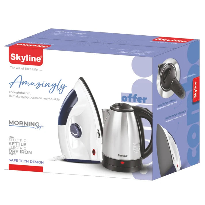 Skyline Electric Kettle & Dry Iron Combo