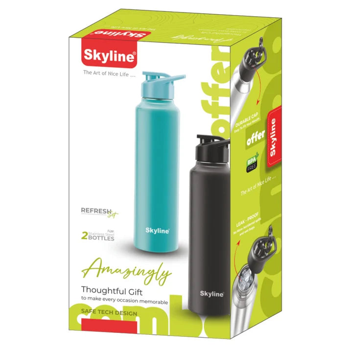 Skyline 2-Pack Stainless Steel Water Bottles
