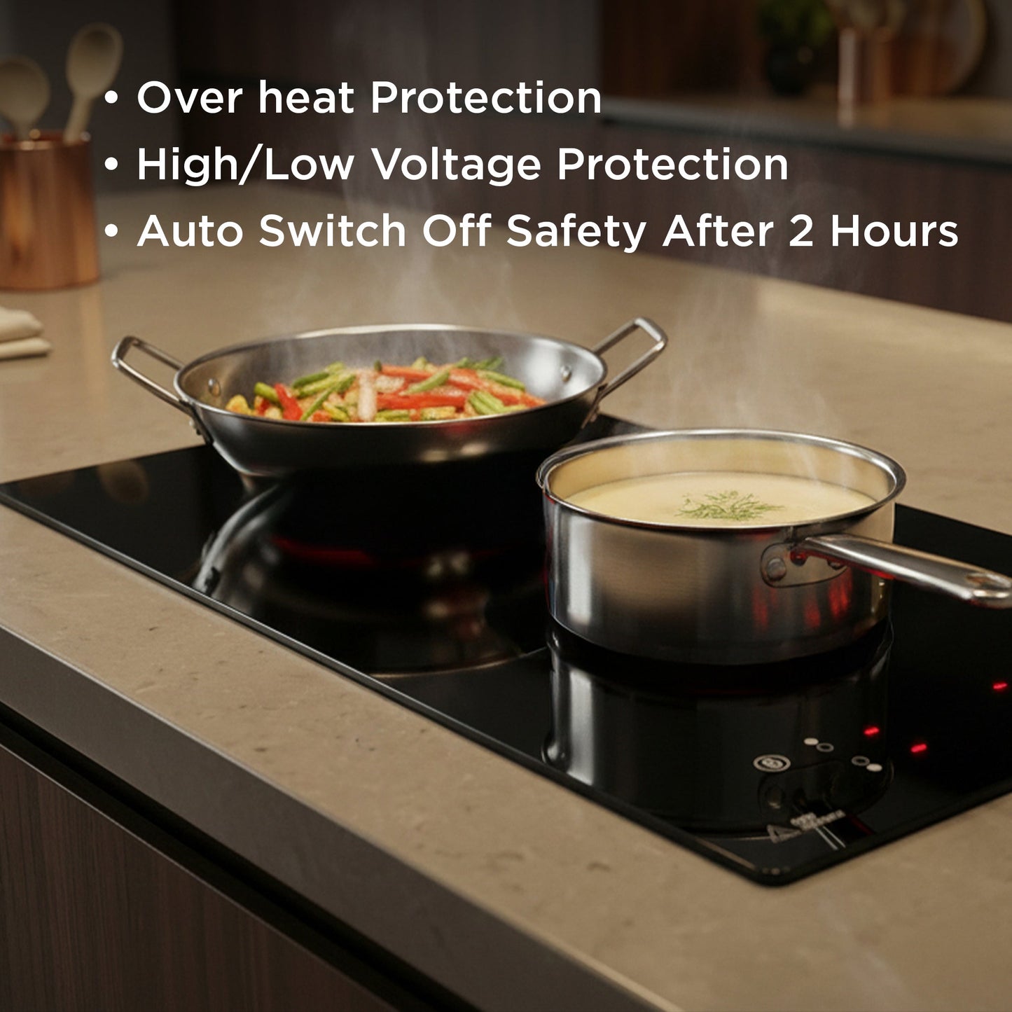2 Zone Built in Induction Hob 9 Power Levels with Touch Control & Timer Function (BH1015IC2Z)