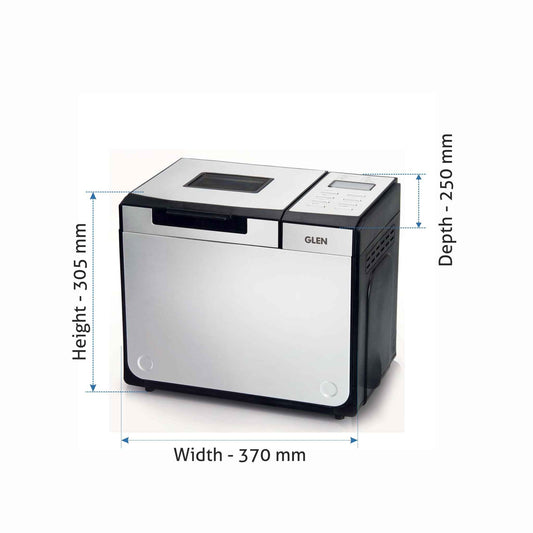 Bread Maker & Atta Kneader, Fully Automatic, 12 Pre-Set Functions, Electronic Control Panel 550W- Silver (3034)