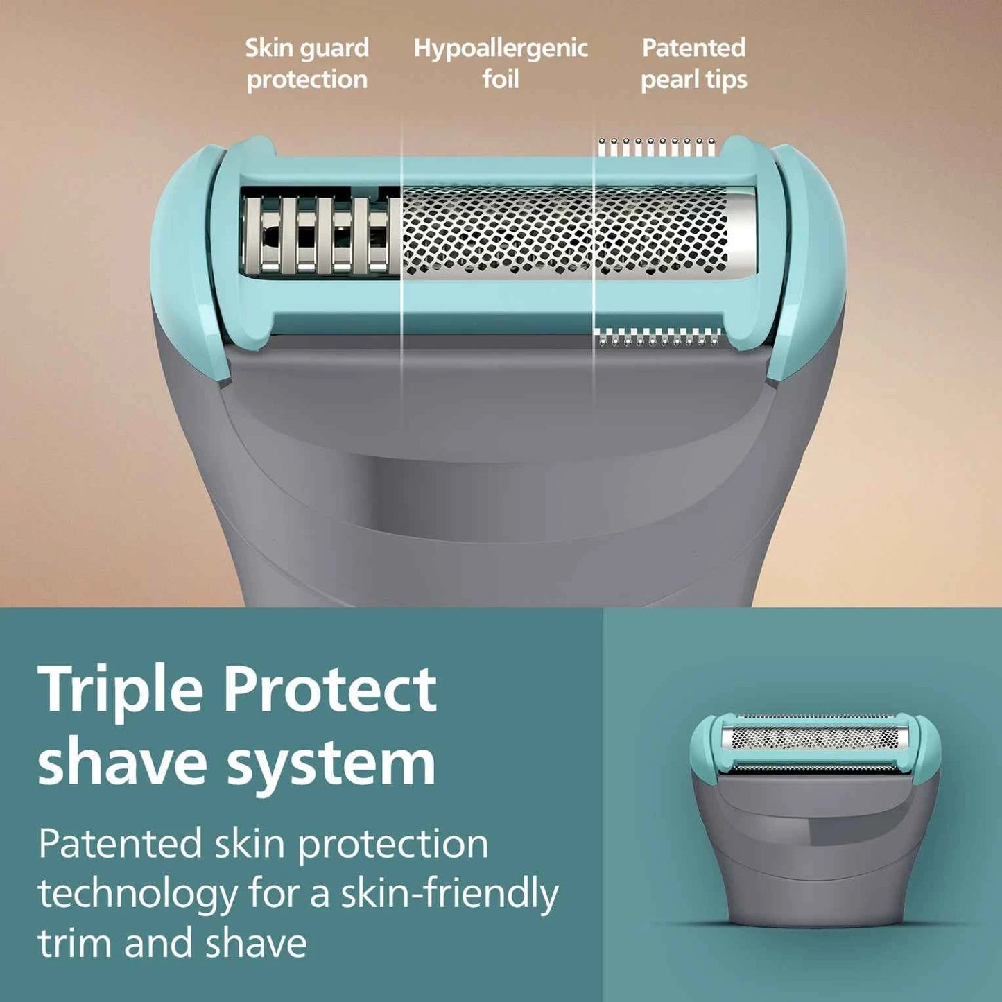PHILIPS BG3470/15 Fully Waterproof Trimmer 80 min Runtime 1 Length Settings (Grey)