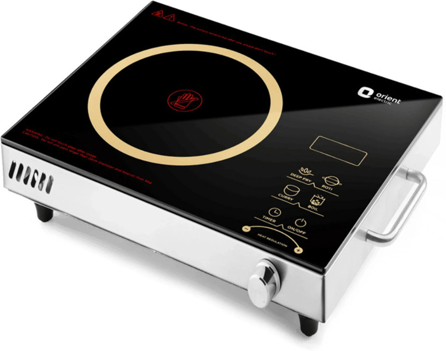 Orient Electric 2200 W Infrared Induction Cooktop Touch Panel (Black, Sizzle , IRSZ22SBD)