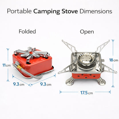 CKPAI Mini Portable Gas Stove | Camping Butane Burner Stainless Steel Manual Butane Gas Stove (1 Burners)