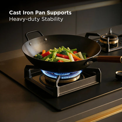 Glen 4 Burner DFVS Matt Glass Hob with 2 Triple Ring Total Brass Burners Auto Ignition – BH1074DFTHT2TRMG