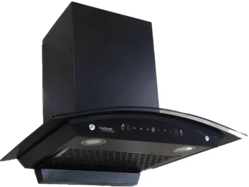 Hindware DIVINA 60CM 1200CMH WITH MOTION SENSOR ( LAUNCH YEAR 2022 ) Auto Clean Wall Mounted BLACK 1200 CMH Chimney