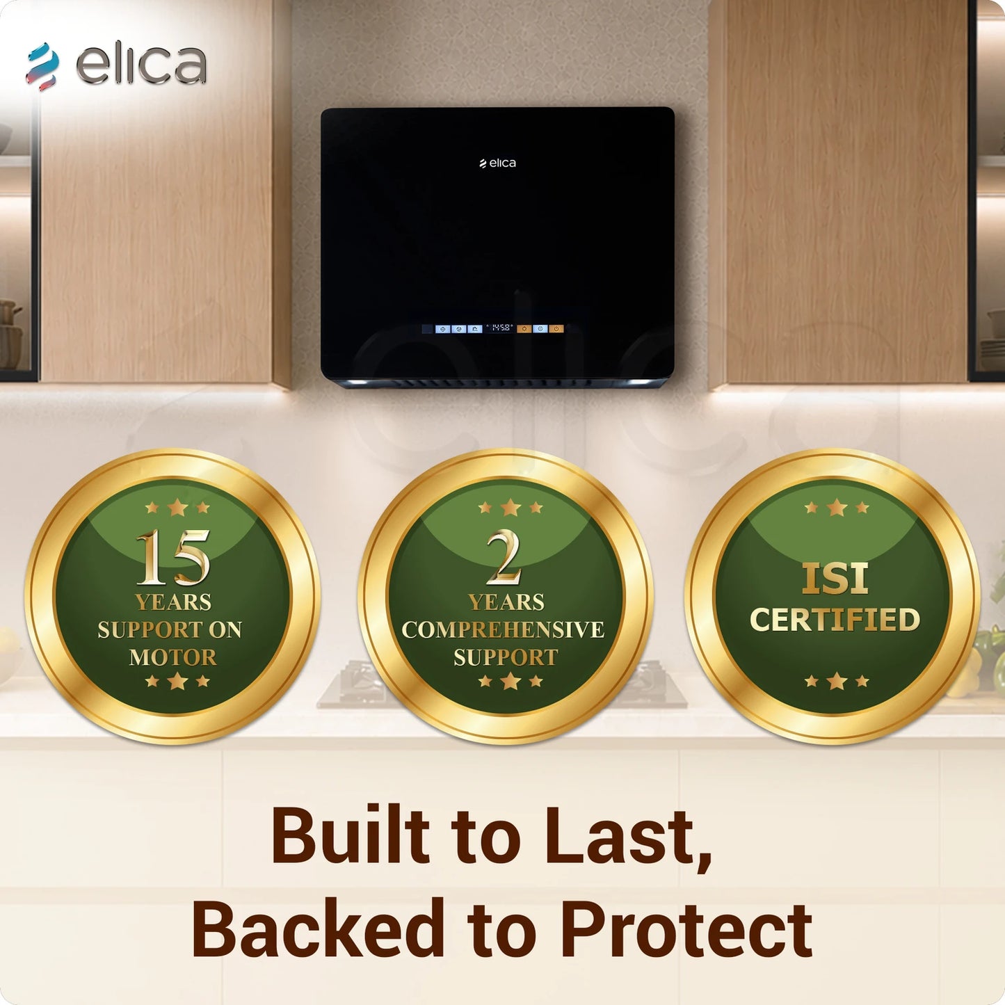 Elica KITTY PLUG N PLAY BF 600 BLDC HAC LTW MS NERO 1600 CMH 60 cm Auto Clean Chimney (Wall Mounted, Black)