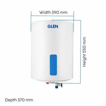 Storage Water Heater 8 Bar Pressure Incoloy Element and Polymer Coated Tank, Temperature Setting Knob - 10/15/25 Litre (WH-7058VWH)