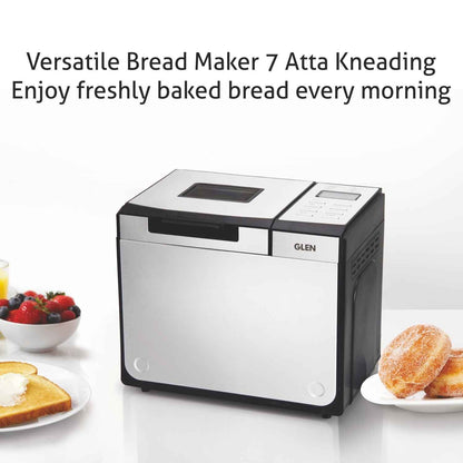 Bread Maker & Atta Kneader, Fully Automatic, 12 Pre-Set Functions, Electronic Control Panel 550W- Silver (3034)