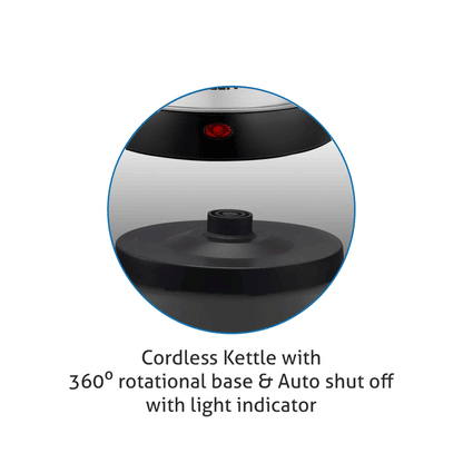 Electric Kettle 1.8 Litre Stainless Steel with 360° Rotational Base, 1350 W - Silver (9002)