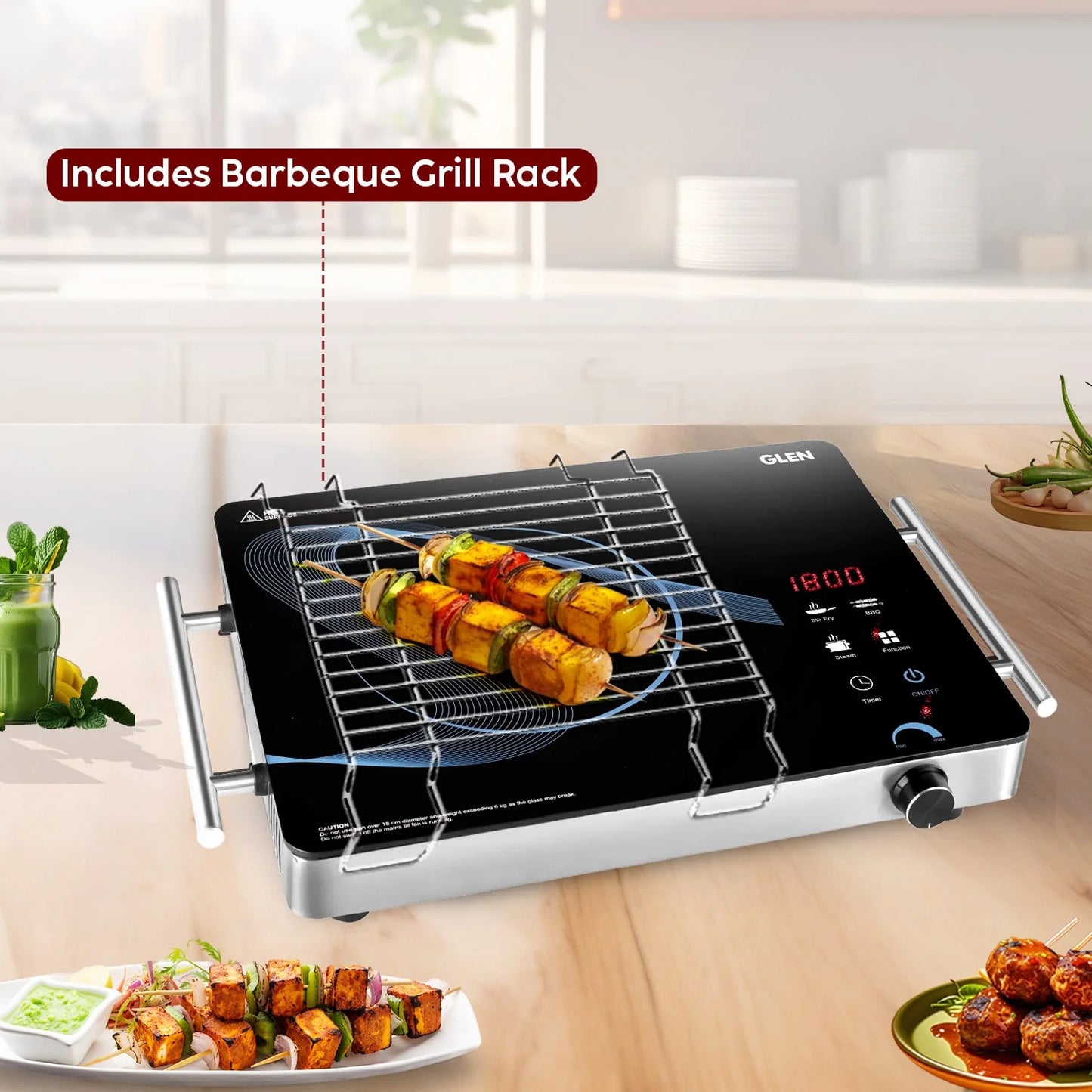 Infrared Cooktop with 3 Preset Cooking Functions 2000W- SA-3075IR