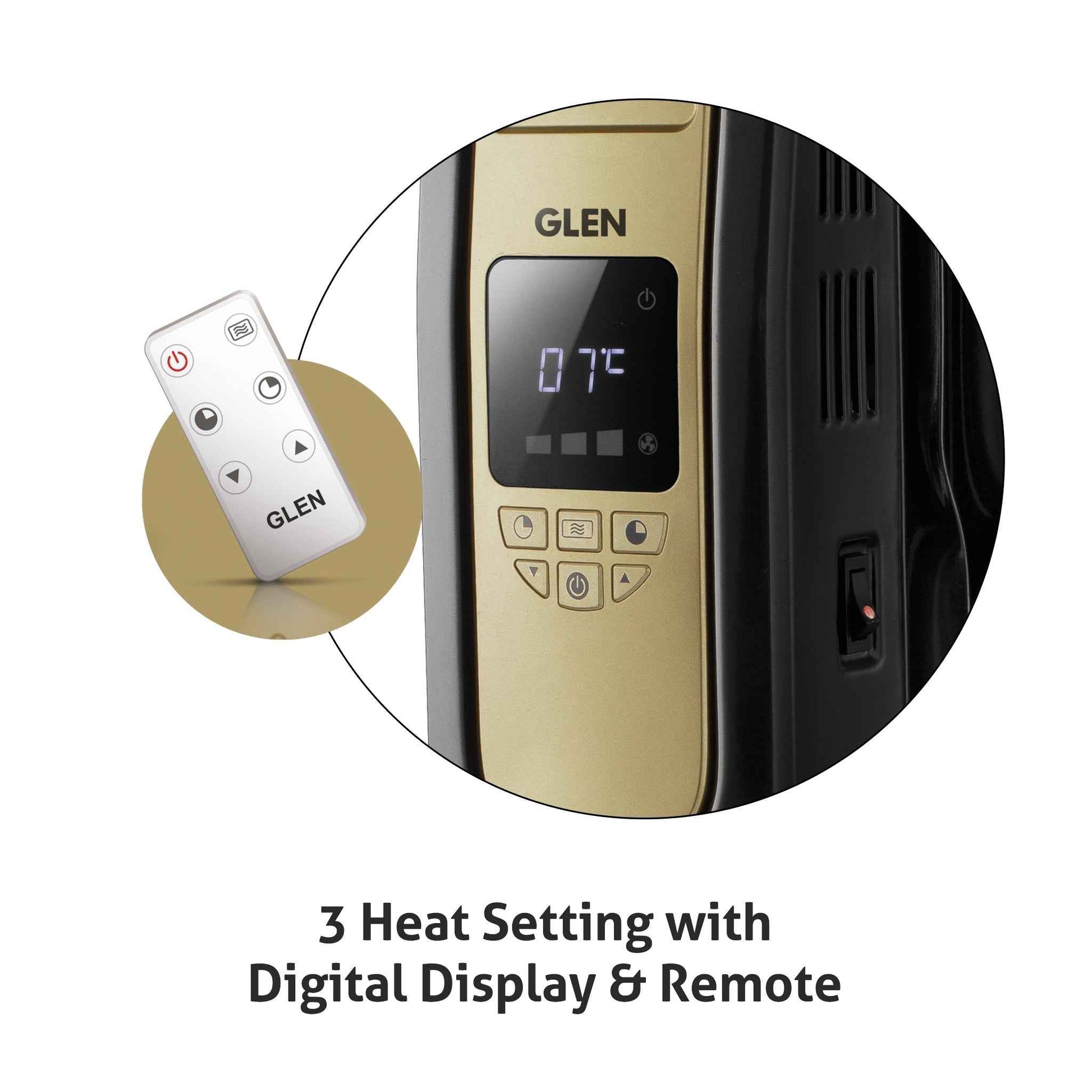 Electric Oil Filled Radiator Room Heater Digital with 9/11/13 Fin - HA7013DOR