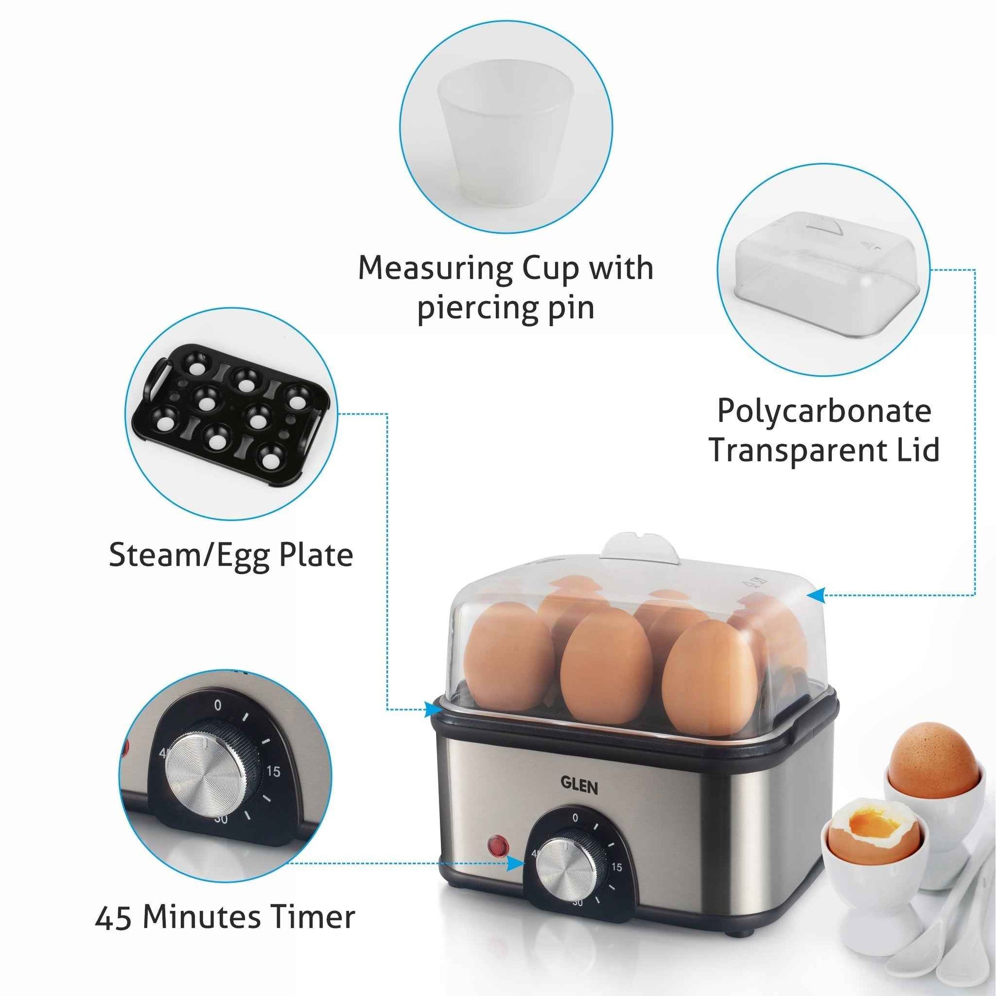 Glen 8 Egg Boiler/Steamer