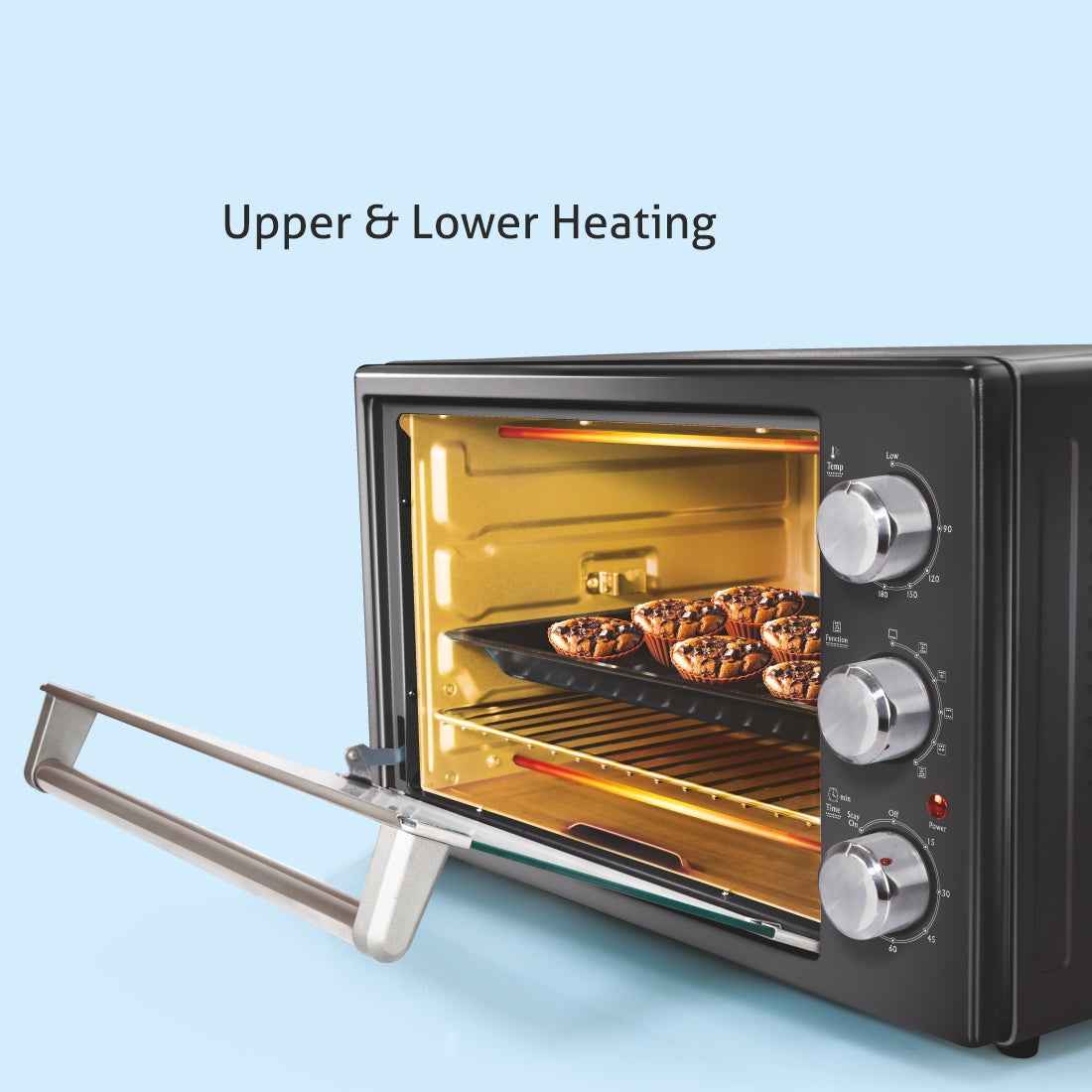 Oven Toaster Griller (OTG) -42 Litres, Motorized Rotisserie, Convection Fan, 2000W - Black (SA5042BLRC)