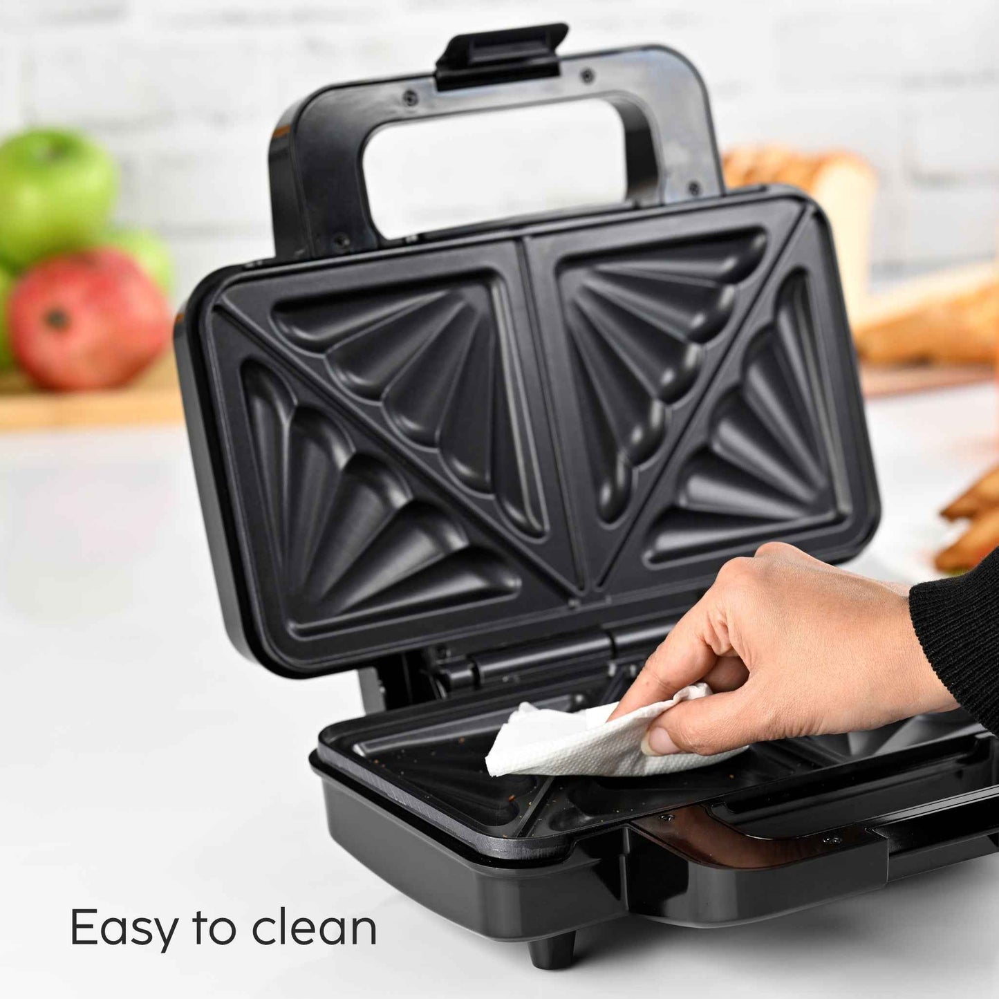 Electric Jumbo Sandwich Maker with Non-Stick Coating Plates, 1000W - (SA3025JSM)