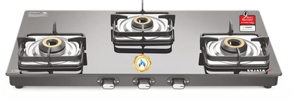 Sujata Sujata Classic Gas Stove | 9 Years Warranty | 4 Burner Stove | Gas Stove 4 Burners Glass Top, SABAF, ISI Certified,...