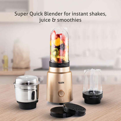 Active-Blender Grinder, 350W, 20000 RPM Mixer, Grinder, Blender, 1 SS Grinder Jar, 2 Jars - Gold (4048 BG CG)