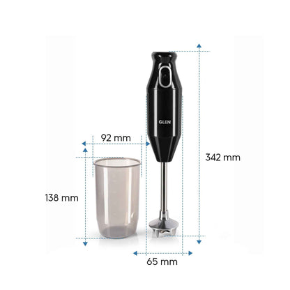 Electric Hand Blender with Stainless Steel Arm ISI 200W - Black (4049 DX)