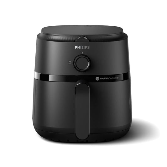 PHILIPS Air Fryer NA120/00, uses up to 90% less fat, 1500W, 4.2 Liter, with Rapid Air Technology (Black), Large Kitchen Etto