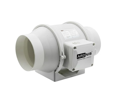 Inline Duct Fan |5 Inch | Silent Mix Flow Fan | Inline Exhaust Fan | Circular Inline Fan/Air Circulation System | White 45W Copper Motor | Airflow 310m3/h | 2 Speed | 2600 RPM Kitchen Etto