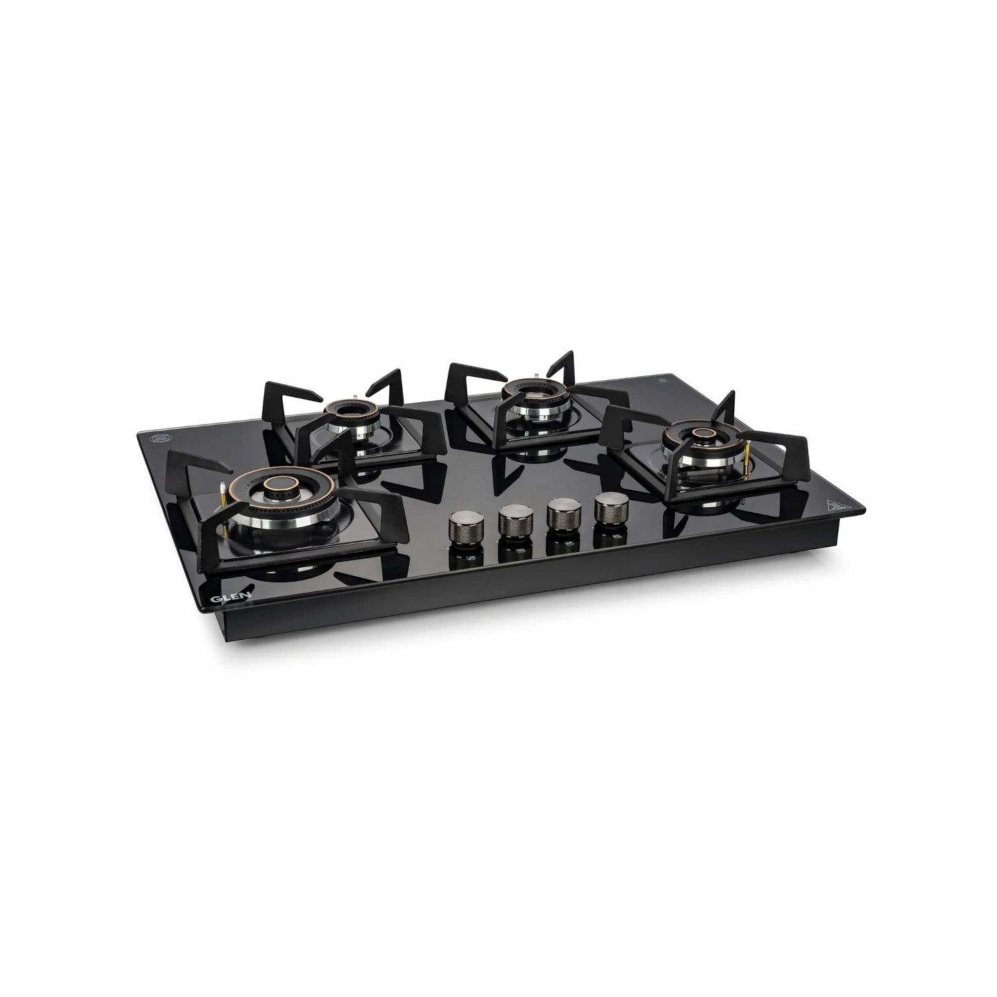 4 Burner DFVS Glass Hob with 2 Triple Ring Forged Brass Burners Auto Ignition (BH1074DFHT2TR77)