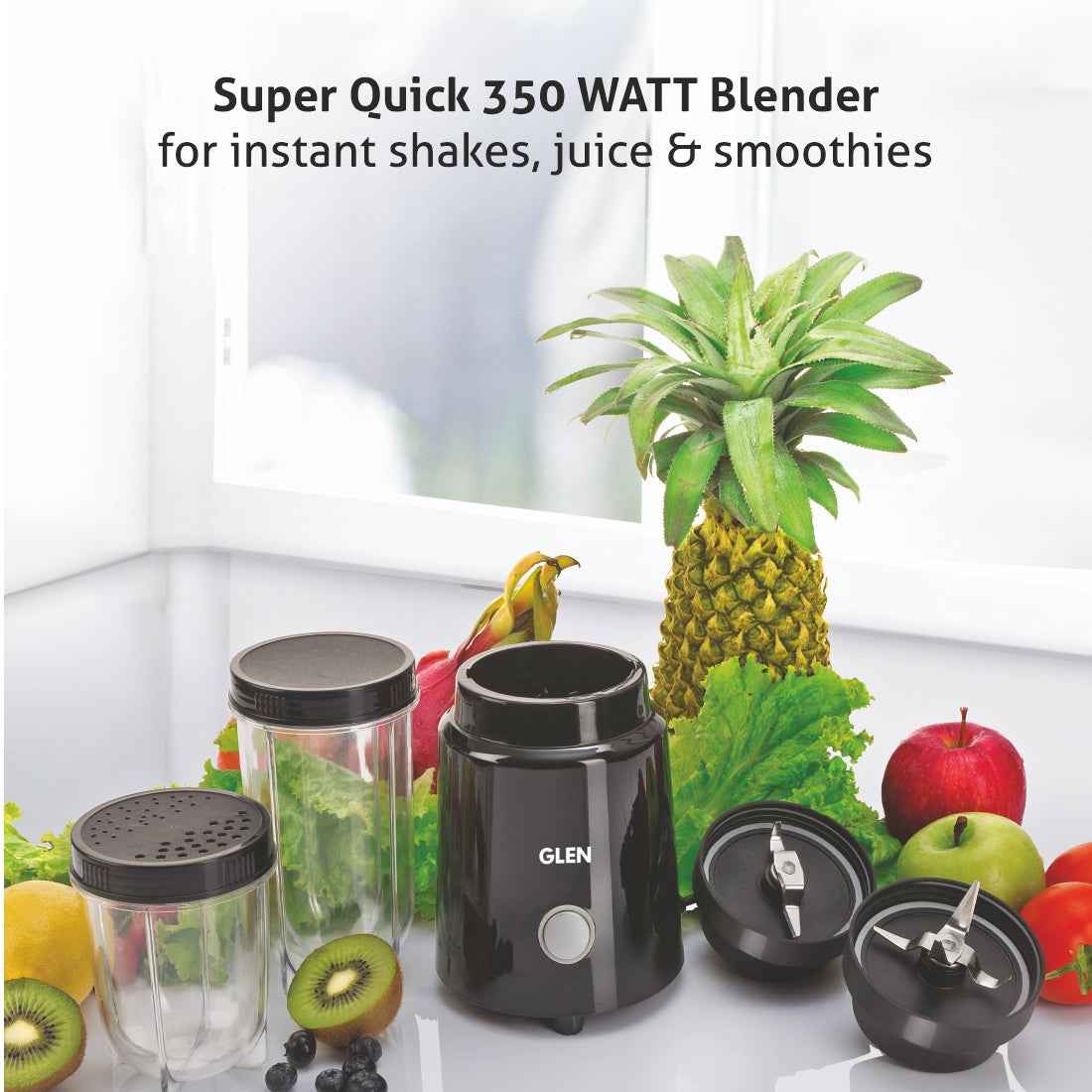 Active-Blender, 350W, 20000 RPM Mixer, Grinder, Blender, 2 Unbreakable Food Grade Jars (4048 N)