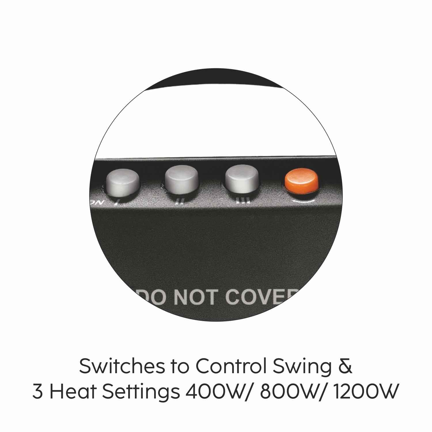 Glen Halogen Heater 7019 Black 1200W ISI