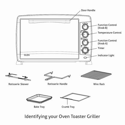 Oven Toaster Griller (OTG) -48 Litres, Full Back Convection, Motorized Rotisserie, 2000W - Black (5048RC)