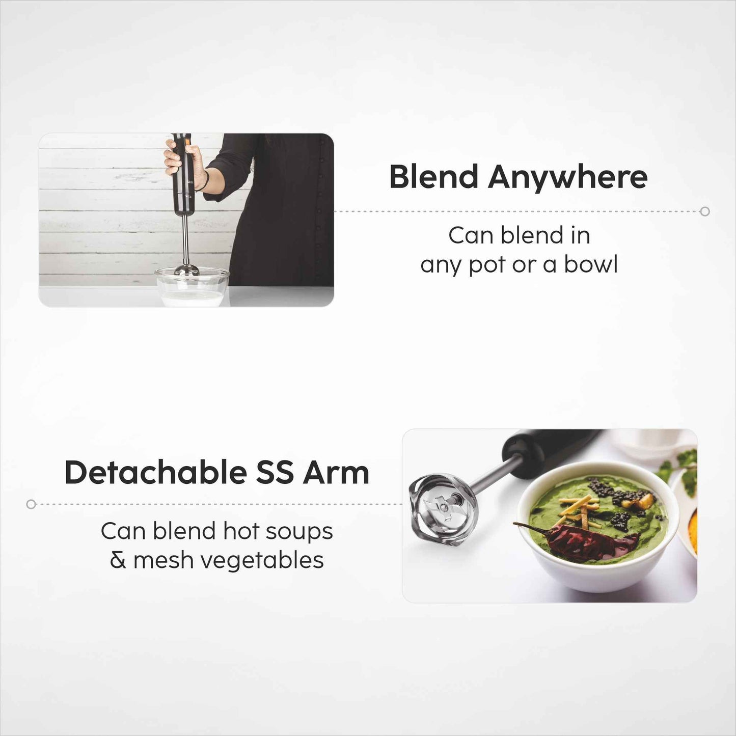 Electric Turbo Hand Blender Chopper Whisker 350W - (SA4063HBCW)