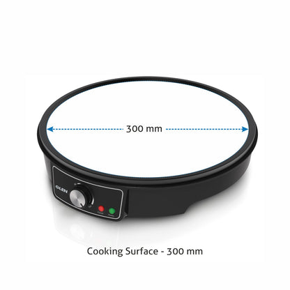 Electric Dosa Maker makes Crepe, Chilla 30CM Non-Stick Cooking Plate, Temperature Control - Black (SA3038)