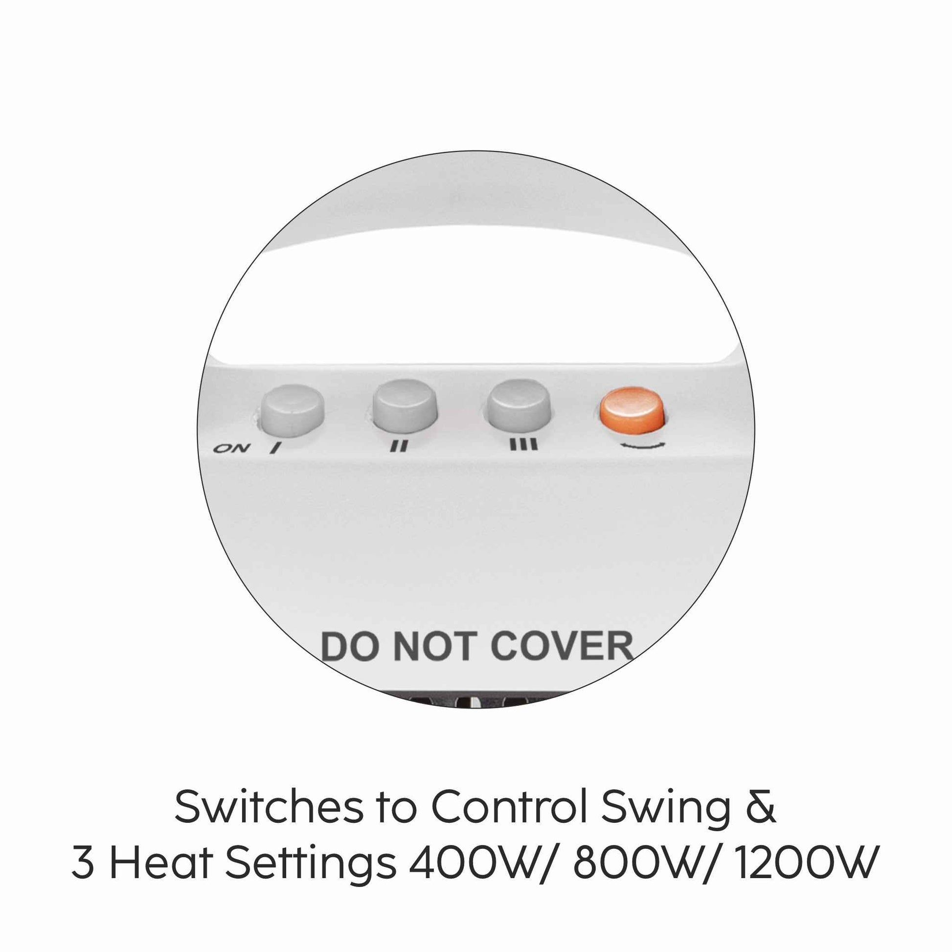 Electric Carbon Room Heater with 3 Heat Settings - HA7016CH