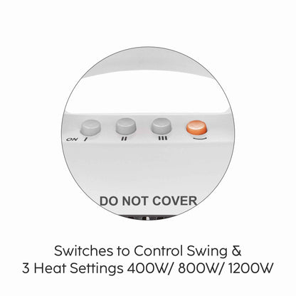 Electric Carbon Room Heater with 3 Heat Settings - HA7016CH