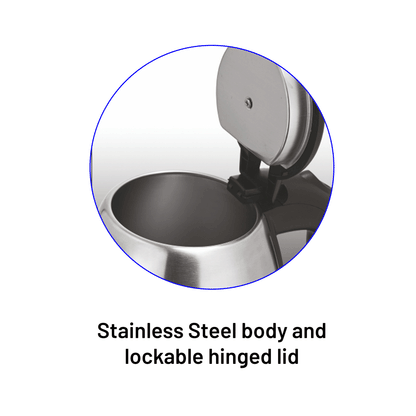 Electric Kettle 1.8 Litre Stainless Steel with 360° Rotational Base, 1350 W - Silver (9002)