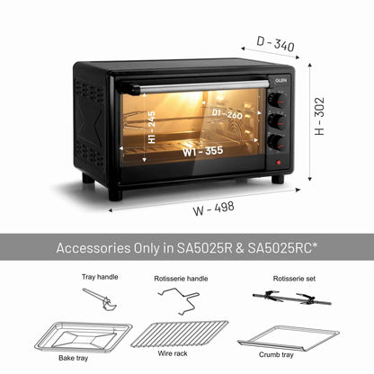 Oven Toaster Griller (OTG) - 25 Litre 1700W - Black (SA5025)