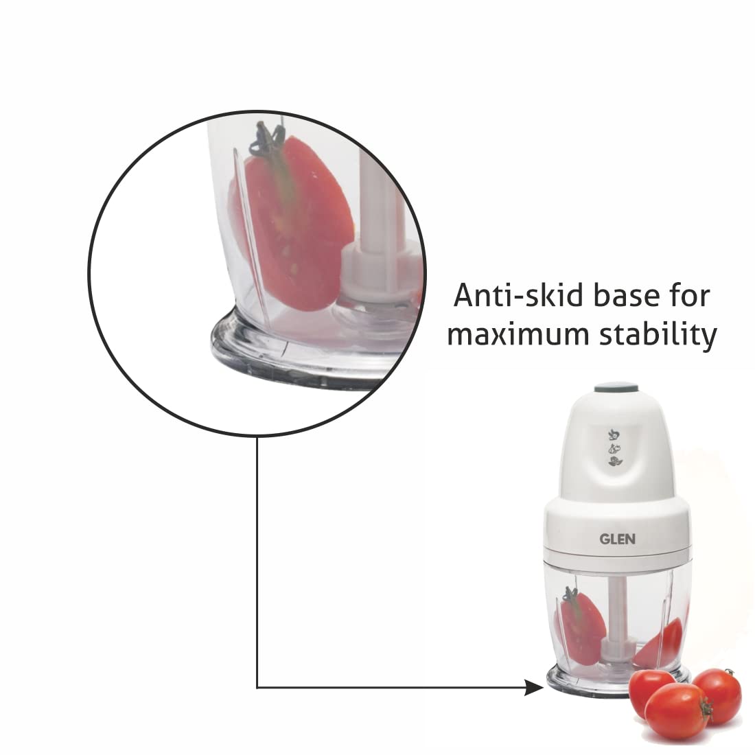 Glen GL 4043 MC Mini 400ml Electric Chopper 250W, White (2 Years Warranty) Kitchen Etto