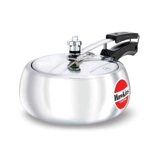 Hawkins 3.5 Litre Contura Pressure Cooker, Handi Inner Lid Cooker, Silver (HC35) Aluminium