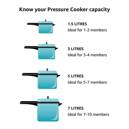 Hawkins 3.5 Litre Contura Pressure Cooker, Handi Inner Lid Cooker, Silver (HC35) Aluminium