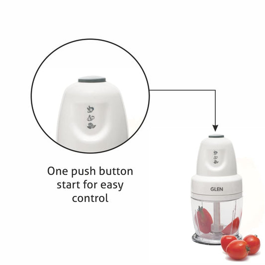 Glen GL 4043 MC Mini 400ml Electric Chopper 250W, White (2 Years Warranty) Kitchen Etto