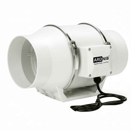 Inline Duct Fan 6Inch/150mm | Silent Mix Flow Fan | Duct Exhaust Fan | Inline Exhaust Fan | Circular Inline Fan|Air Circulation System| White | 70W Copper Motor | 2 Speed | Air Flow 540m3/h