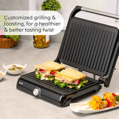 Electric Contact Grill & Sandwich Maker with 180-degree opening, Non-Stick Plates, 2000w - (SA3031INCG)