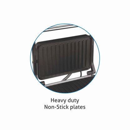 Press Grill with Non-stick Plates Oil Collector Tray 850W Power -(3029GRILL)