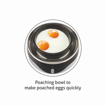 Egg Boiler Boils 7 Eggs, 1 Poaching Cup, Auto shut Off, 350W (3030EB7)