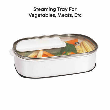 3 in 1 Multi Food Steamer - Steam, Cook & Boil, 2 Power Settings, 600W - (SA-3051MFS)