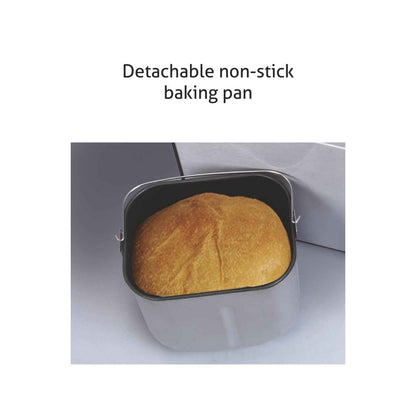 Bread Maker & Atta Kneader, Fully Automatic, 12 Pre-Set Functions, Electronic Control Panel 550W- Silver (3034)