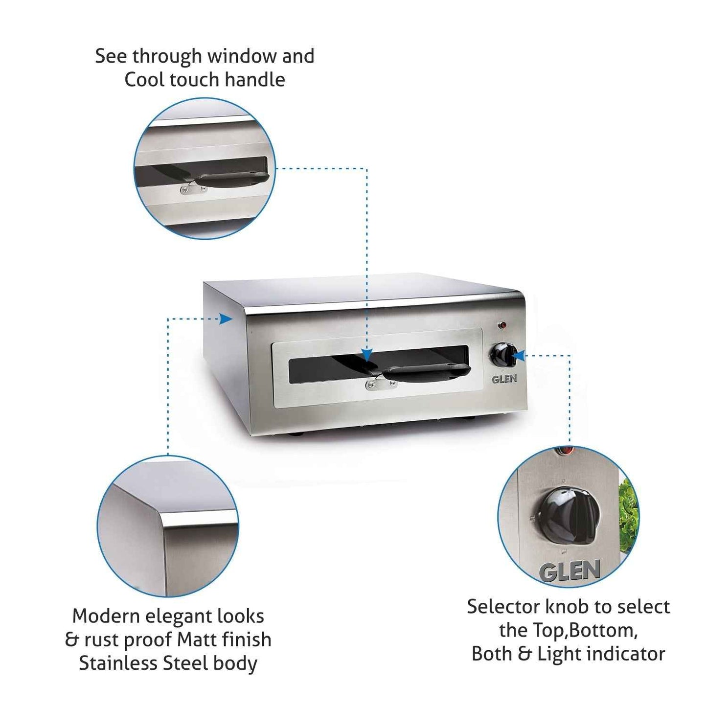 Electric Tandoor and Grill 1400W, Extra Large capacity Matt Finish Stainless Steel Body - Silver (5014 XL)