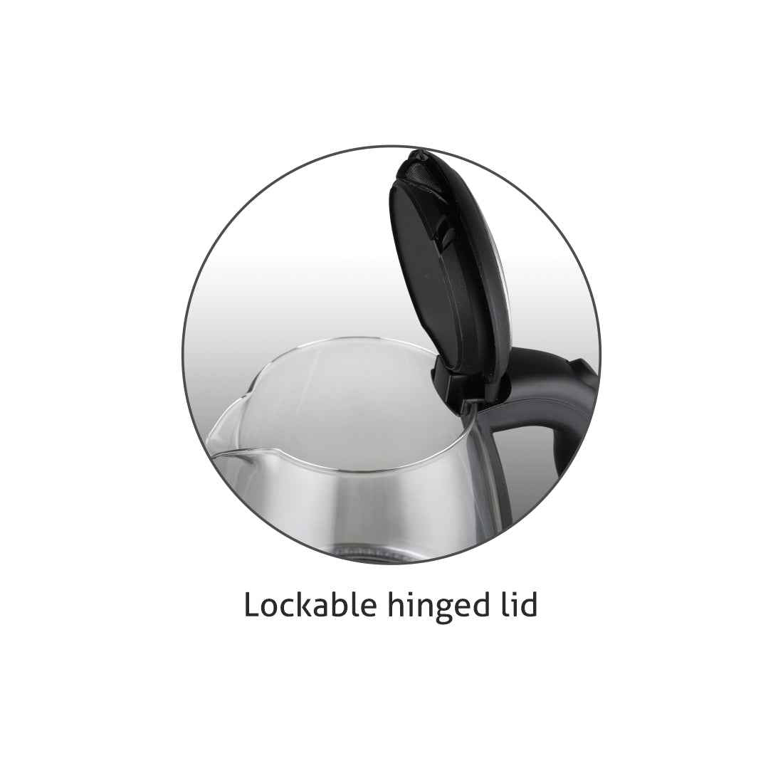 Electric Glass Kettle 1.8 Litre with 360° Rotational Base, Auto Shut-off, 2000 W - White (9012)