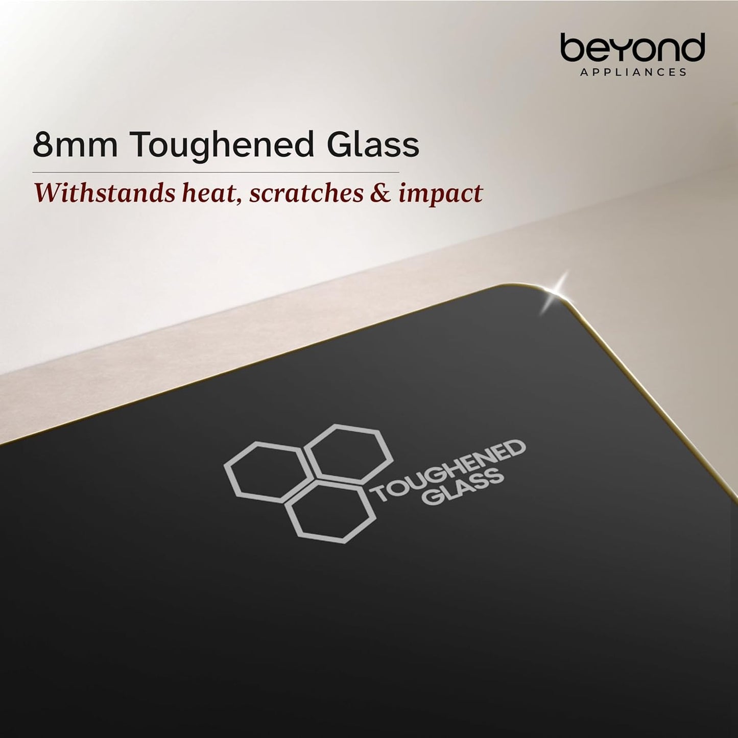 Beyond Appliances Dorado 4 Burner Smart Glass Hobtop Gas Stove | Auto Ignition | Digital Timer | Flame Failure Device | Toughened Glass | LPG & PNG Compatible Kitchen Etto