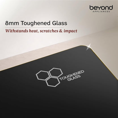 Beyond Appliances Dorado 4 Burner Smart Glass Hobtop Gas Stove | Auto Ignition | Digital Timer | Flame Failure Device | Toughened Glass | LPG & PNG Compatible Kitchen Etto