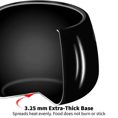 Hawkins 6.5 Litre Contura Black Pressure Cooker, Hard Anodised Inner Lid Cooker, Handi Cooker, Black (CB65) 6.5 Liter